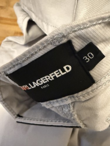 KARL LAGERFELD PARIS Pants Cotton Trousers 5 Pocket Light Grey Size 30 X 31 NWOT - Picture 9 of 9