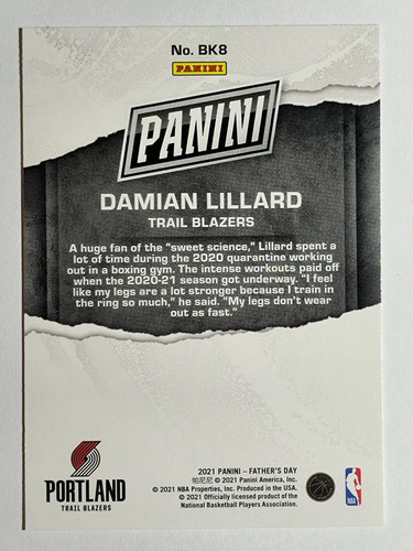 2021 Panini Father's Day #BK8 Damian Lillard - Picture 2 of 2