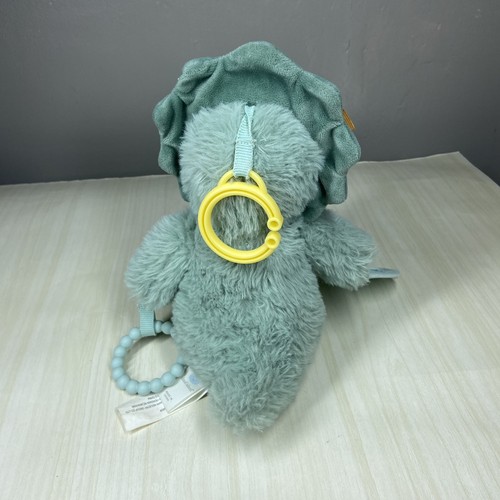 Cloud Island Interactive Plush Baby Toy Dinosaur Triceratops Green 11” - Picture 3 of 6