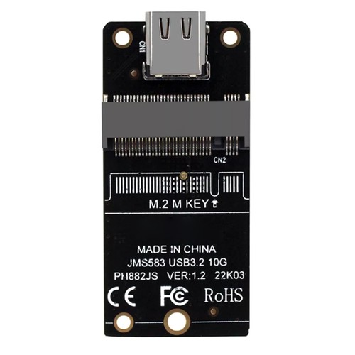 For 2230 2242 2260 2280 SSDs M.2 NVMe Hard Drive Enclosure Adapter Board 10Gbps - Photo 3/9
