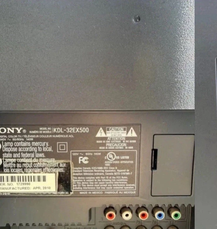 Mando a distancia para juegos Sony Bravia KDL-32EX500 32" digital color LCD TV incluido Foto 3 de 4