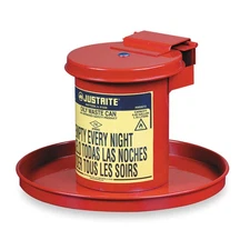 JUSTRITE 09400 Dip Tank,1/2 Gal.,Red,Galvanized Steel 2RYG8