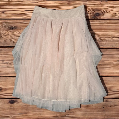 Ann Taylor Silk Blend Tulle Skirt Blush Pink Layered A Line Romantic Ballet 0