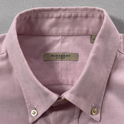 Camisa Burberry London Para Hombre Grande Rosa Abotonada Oxford 100% Algodón Hecha en EE. UU. - Imagen 6 de 15