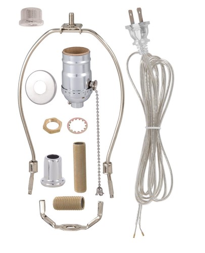 B&P Lamp Table Lamp Wiring Kit with Pull-Chain Socket