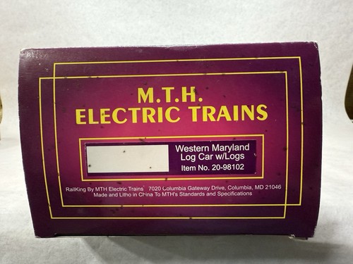 Carro de troncos MTH TRAINS escala O Western Maryland con registros 20-98102 ENVÍO GRATUITO NUEVO EN CAJA B4 - Imagen 6 de 9