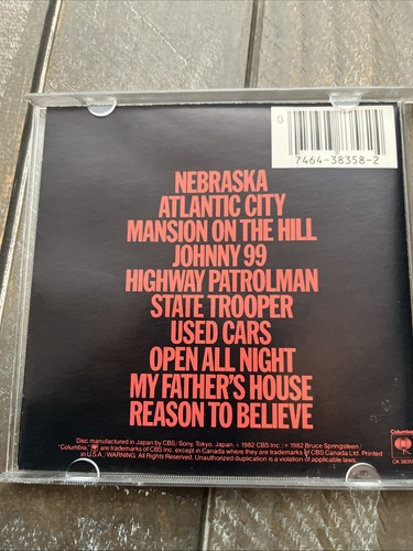 Nebraska by Bruce Springsteen (CD, 1990) CD NM Rare Early Pressing - Imagen 2 de 6