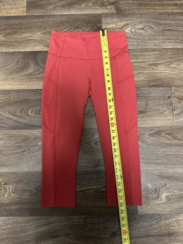 Lululemon Fast Free Crop II Nulux Leggings Damen 6 Hot Pink 19" Capri W6AKHS - Bild 6 von 7