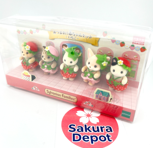 Sylvanian Families Baby Doll Strawberry 5 Figure Set Calico Critters  Japan  New - Picture 3 of 9