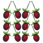20 Pcs Erdbeeren Dekorationen Szenenlayout -Requisite Schaufensterdekoration