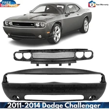 Front Bumper Cover Fascia & Grille Assembly Kit For 2011-2014 Dodge Challenger