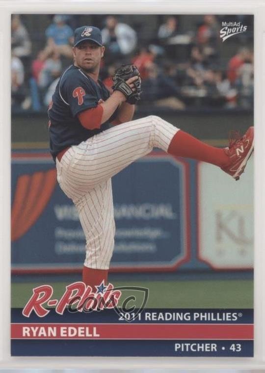 2011 MultiAd Sports Reading Phillies Ryan Edell #8 0b5