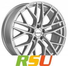 4x Carmani 20 Ludwig white silver 10.5x21" ET46 LK5 112 ML 66.6 Alufelgen 21 ...