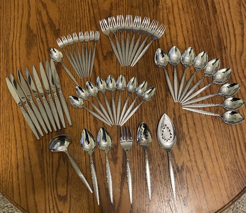Community Stainless Venetia Serving Set Spoons Forks Knives 49 Pieces Oneida - Picture 1 of 13