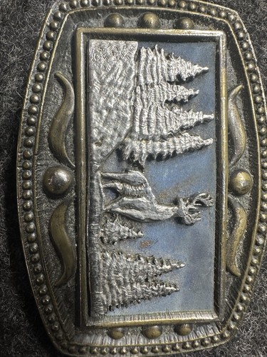 Mid-Century - CII New York - STAG & TREES &  BELT BUCKLE- BOLt - Picture 3 of 3