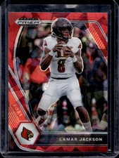 2021 Prizm Draft Picks Collegiate Lamar Jackson Red Ice #26
