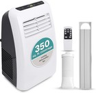 SereneLife 3-in-1 Portable Air Conditioner with Built-in 8,000 BTU, White 
