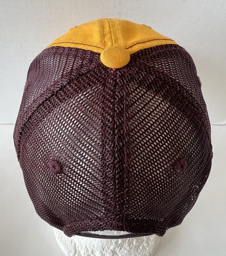 Arizona State University Sun Devils SnapBack Hat Yellow Red Contrast Stitch Mesh - Picture 8 of 13