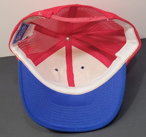 Vtg Carquest Hat Snapback Cap NFL Red/Blue 80's Auto Parts Stores w/Red Rope - Picture 9 of 11