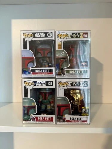Funko Pop Star Wars Boba Fett Lot (4) #297, #462, #08 & #297