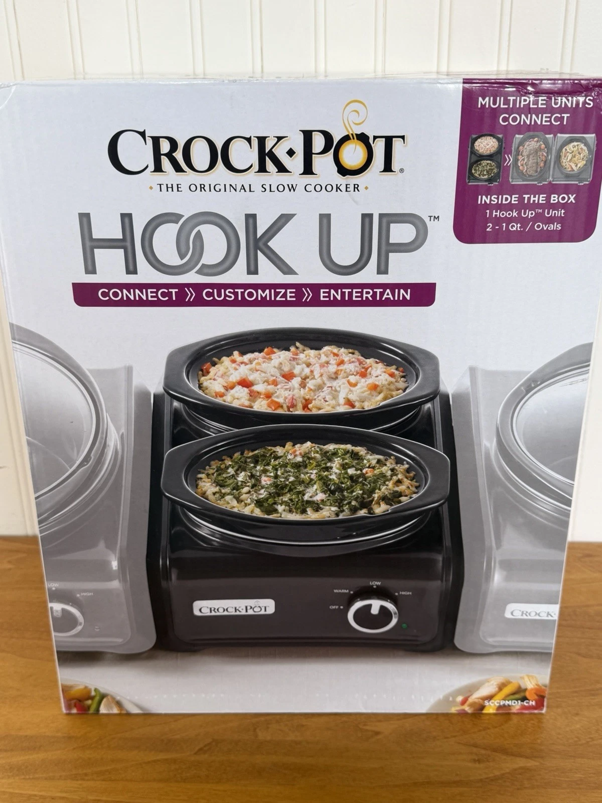 Crock-Pot Hook Up Double Oval Connectable 2 1-Quart Slow Cooker Unit NEW Sealed
Opens in a new windo