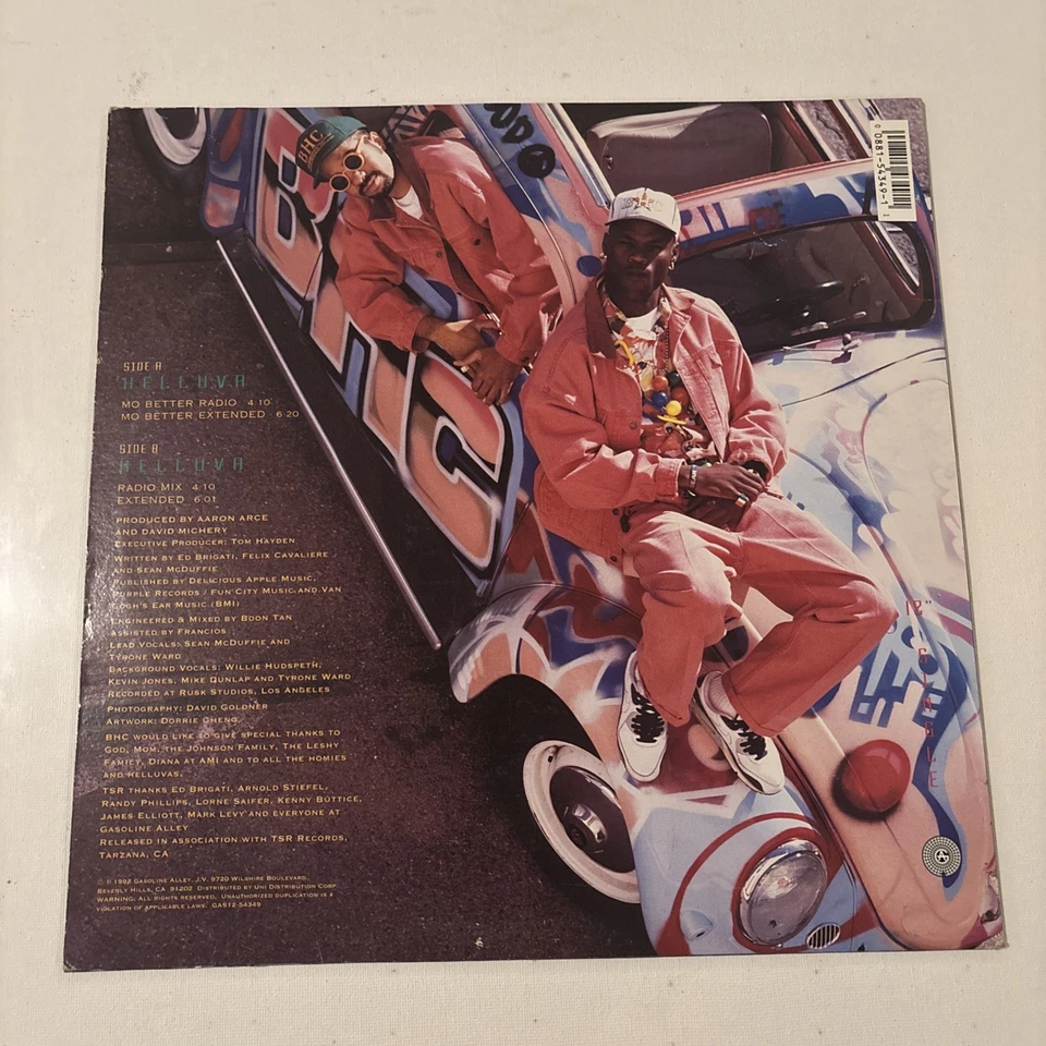 BROTHERHOOD CREED BHC Helluva 12” SINGLE 1992 GAS12 54349 VG+ Foto 2 de 4