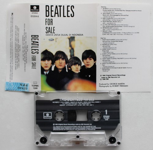 THE BEATLES - FOR SALE (PARLOPHONE TCPMC1240) 1988 INDONESIA CASSETTE REISSUE - Picture 2 of 3