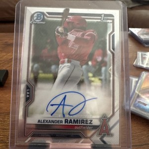 2021 Bowman Chrome ALEXANDER RAMIREZ #CPA-ARA 1st Auto Los Angeles Angels