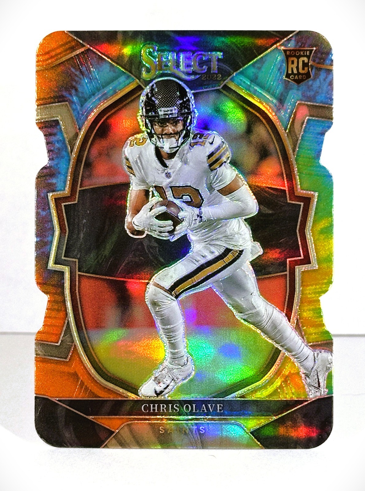 Chris Olave 2022 Panini Select #30 Tie-Dye Prizm Die Cut #/25 Saints SSP NM/M