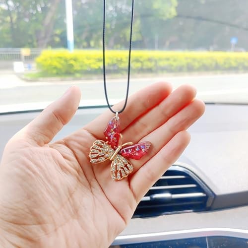 Bling Car Accessories for Women Interior, Diamond-encrusted Butterfly Car - Picture 6 of 8