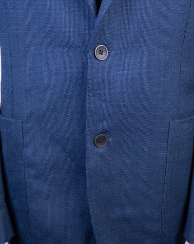 Vince Camuto Sport Mantel Blazer Gr. 44R Wolle blau aufgesetzte Taschen Freizeitjacke gebraucht, in einwandfreiem Zustand - Bild 3 von 15