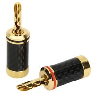 Dynavox Bananenstecker 2Er-Set Bananenhohlstecker Carbon Ø Bis 5 Mm Hohlbananen