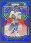2021 Panini Prizm Justin Fields Auto RC Blue Shimmer #/25 Bears Rookie
