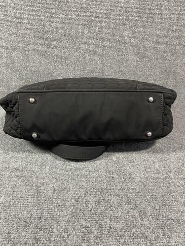 Vera Bradley Handtasche schwarz gesteppt Beuteltasche Schultertasche Handtasche Kreis Punkte Muster - Bild 7 von 22