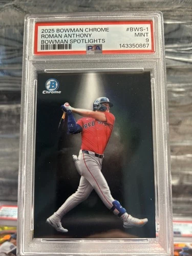 Roman Anthony 2025 Bowman Chrome Spotlight SSP SHORTPRINT RC PSA 9🔥🔥