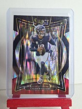 2024 Panini Select Caleb Williams Black & Red Prizm Shock Bears #25 Rookie