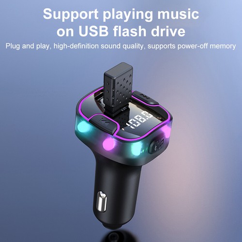 Adaptador Bluetooth Coche Transmisor FM USB AUX Radio Manos Libres Reproductor de Música MP3 - Imagen 8 de 19
