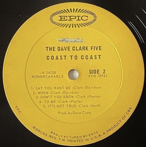 The Dave Clark Five - Coast To Coast (LP) (G++/G++) - Picture 4 of 4