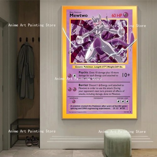 Pokemon trading card poster canvasTCG wall art anime home decor - Picture 14 of 17