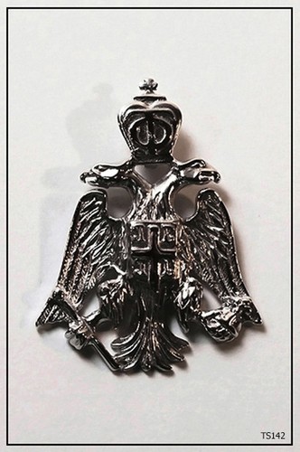  ORTHODOX SILVER CROSS PENDANT MEDALLON  ICON Double-headed eagle (TS142) - Bild 1 von 5