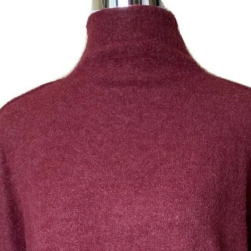 Nuevo Pullover MELLODAY Cuello Embudo Tejido Suave Para Mujer XS Borgoña Vino Manga Larga - Imagen 3 de 5