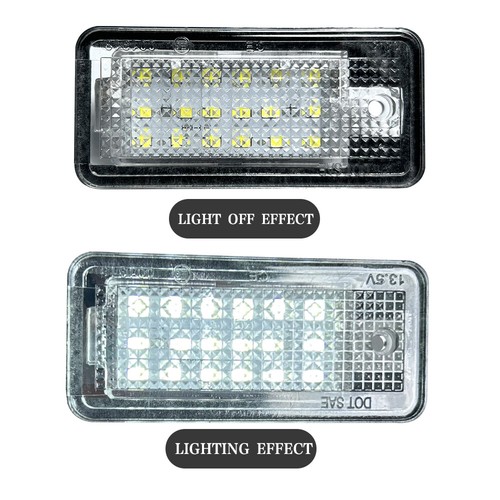 2PCs LED License Plate Lights For Audi RS4/Avant Quattro 2006-2008 Tag Lamps - Picture 3 of 10