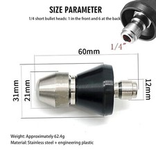 Sewer Cleaning Tool High-pressure Nozzle 5000psi Pipe Cleaner 1/4Inch Connectony