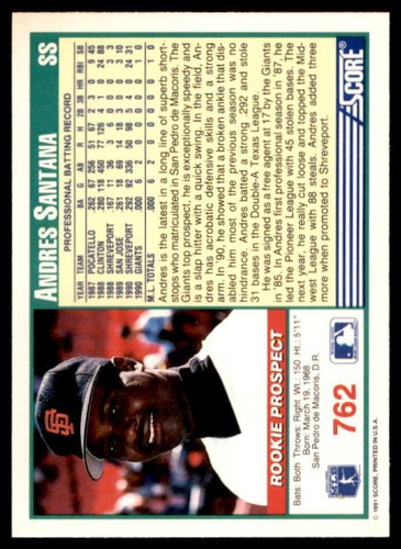 1991 SCORE BASEBALL CARDS #689 - 893 YOU PICK SEE SCANS STARS .99 UNLIMITED SHIP - Picture 149 of 411