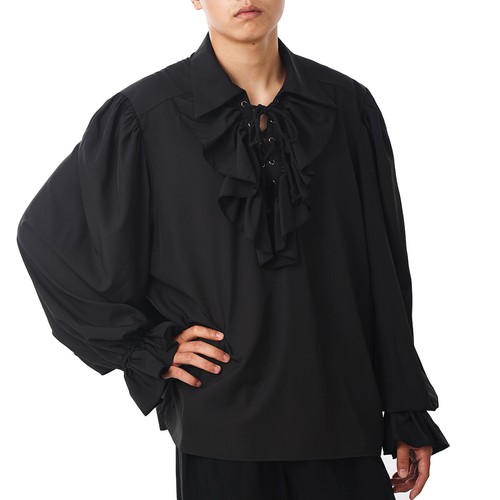 Mens Medieval Shirt Victorian Poet Vampire Shirt Renaissance Women Pirate Shirt - Picture 8 of 43