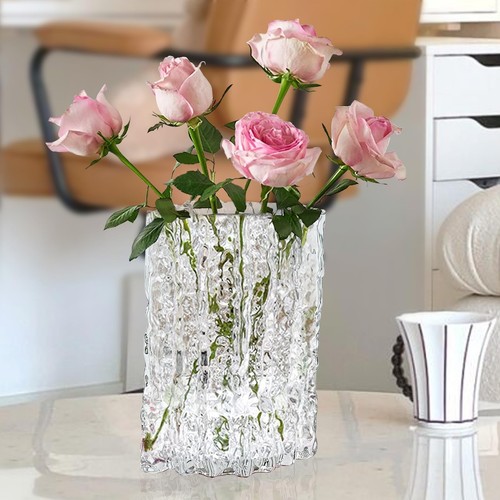 Aoderun Glass Vase Crystal Vase Heavy Duty Large Flower Vase for Dining Table... - Picture 7 of 8