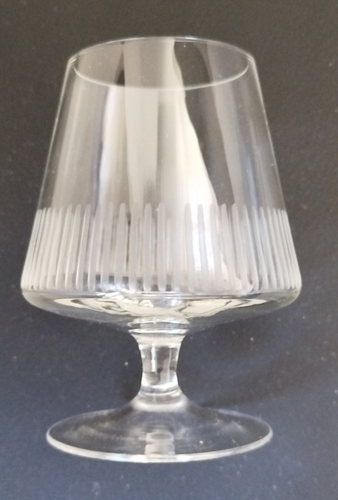 3 Cognac Gläser Vintage Retro 60er mit Strichen Muster Whisky Schwenker - Bild 4 von 7