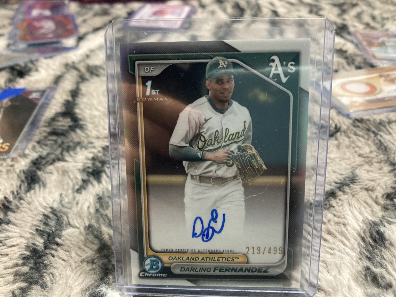 2024 Bowman Chrome - Prospect Auto Refractor #CPA-DF Darling Fernandez 219/499