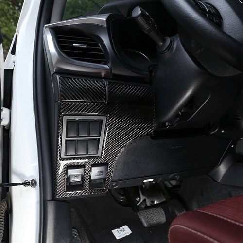 Cubierta de panel de botones con capucha de fibra de carbono suave para T@yota Hilux Revo 2015-2021 - Imagen 3 de 7
