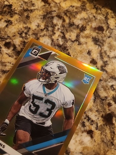 2019 Panini Donruss Optic Rookies Gold Prizm /10 Brian Burns #106 Rookie RC - Picture 3 of 6